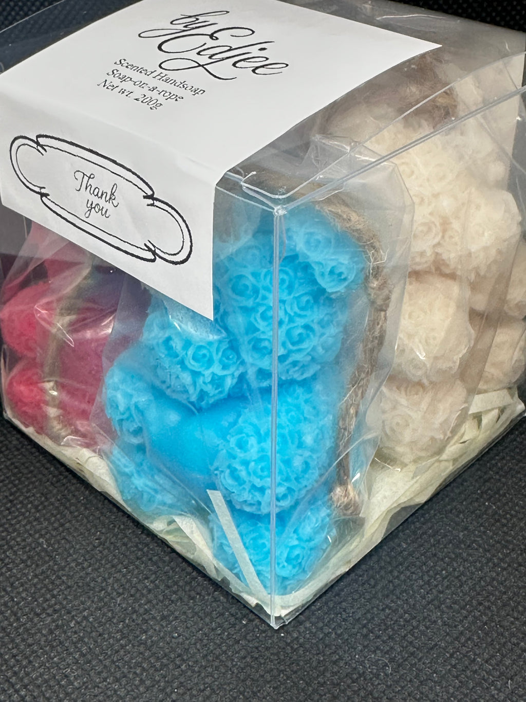 Set of four handcrafted teddy-shaped soaps from Teddy on Soap – 4 Pack, made in Australia and gift-ready.